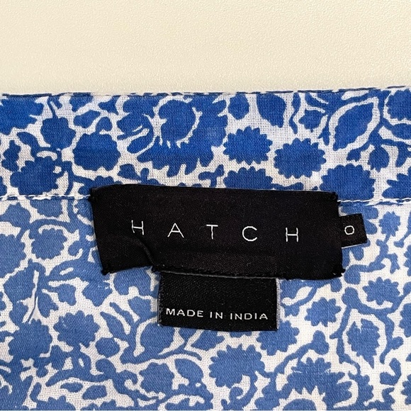 Hatch The Nessa Maternity Dress Sky Wildflower Cotton Maxi Blue 0 XS Cottagecore - Picture 14 of 16